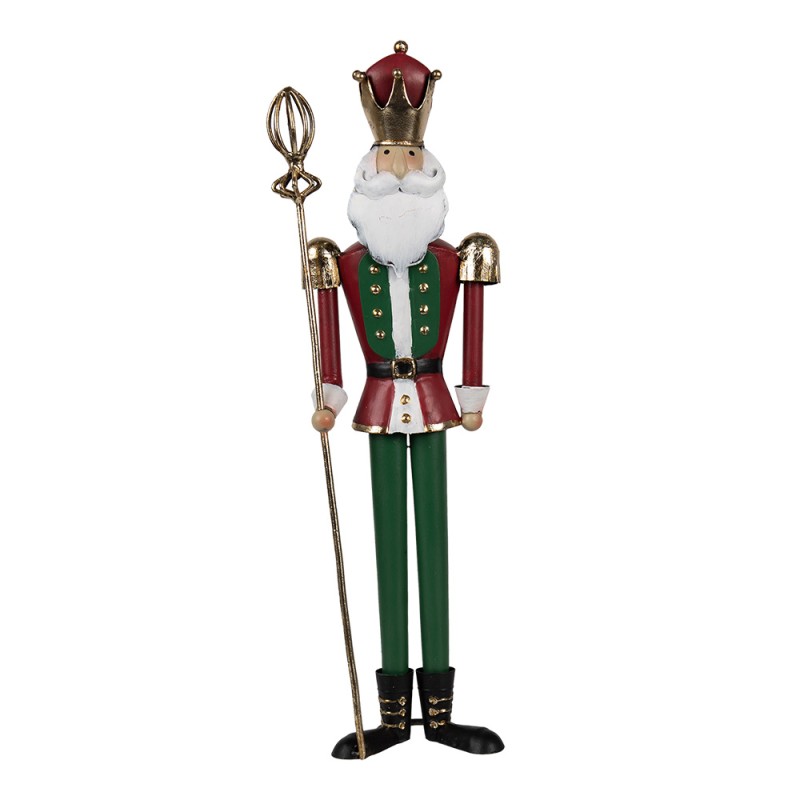 Clayre & Eef Décoration de Noël Casse-noisette 36 cm Vert Rouge Fer