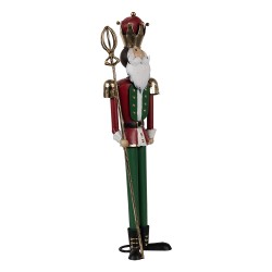 Clayre & Eef Christmas Decoration Nutcracker 36 cm Green Red Iron