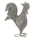 Clayre & Eef Garden Decoration Rooster 30x14x40 cm Grey Iron