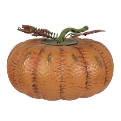 Clayre & Eef Decorazione Zucca Ø 31x20 cm Arancione Ferro