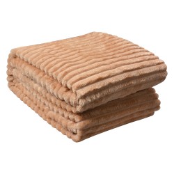 Clayre & Eef Throw Blanket 180x200 cm Beige Polyester