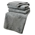 Clayre & Eef Throw Blanket 180x200 cm Grey Polyester