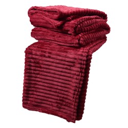 Clayre & Eef Throw Blanket 180x200 cm Red Polyester