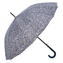 Clayre & Eef Parapluie pour adultes 60 cm Beige Noir Synthétique Fleurs