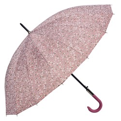 Clayre & Eef Paraplu Volwassenen 60 cm Roze Synthetisch Bloemen