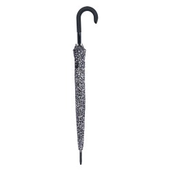 Clayre & Eef Parapluie pour adultes 60 cm Noir Synthétique Fleurs