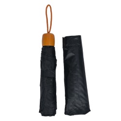 Clayre & Eef Opvouwbare Paraplu 60 cm Zwart Synthetisch