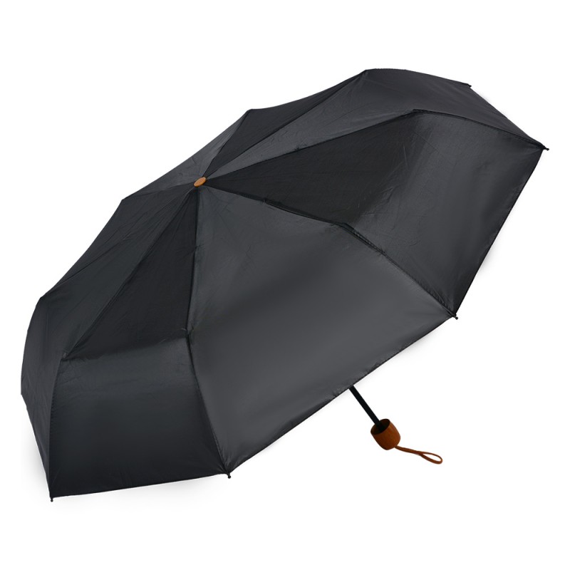 Clayre & Eef Faltbarer Regenschirm 56 cm Schwarz Synthetisch