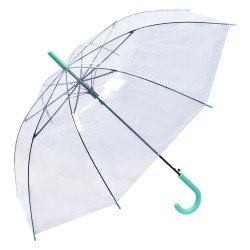 Clayre & Eef Erwachsenen-Regenschirm 56 cm Transparant Kunststoff