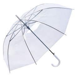 Clayre & Eef Parapluie pour adultes 80 cm Transparent Plastique