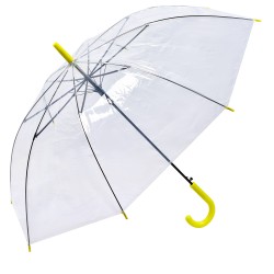 Clayre & Eef Erwachsenen-Regenschirm 56 cm Transparant Kunststoff