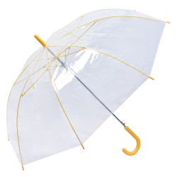 Clayre & Eef Parapluie pour adultes 58 cm Transparent Plastique