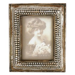 Clayre & Eef Photo Frame 6x9 cm Silver colored Plastic Rectangle