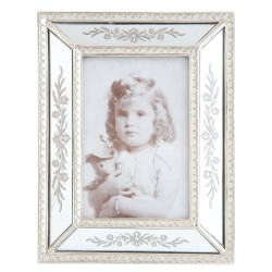 Clayre & Eef Photo Frame 10x15 cm Silver colored Plastic Rectangle