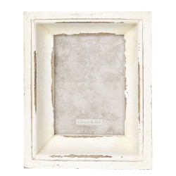 Clayre & Eef Photo Frame 13x18 cm White Wood Rectangle