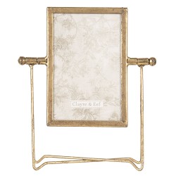 Clayre & Eef Photo Frame 10x15 cm Gold colored Metal Rectangle