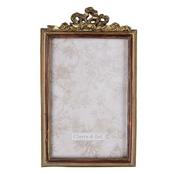 Clayre & Eef Photo Frame 10x15 cm Gold colored Plastic Rectangle