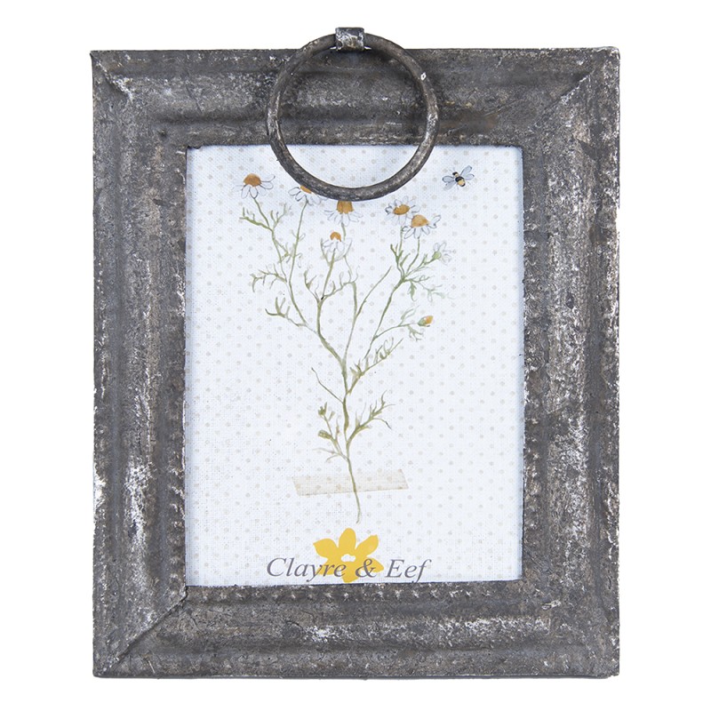 Clayre & Eef Photo Frame 20x16 cm Grey Wood Rectangle