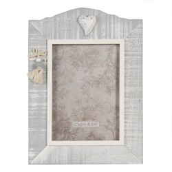 Clayre & Eef Cadre photo 13x18 cm Gris MDF Rectangle