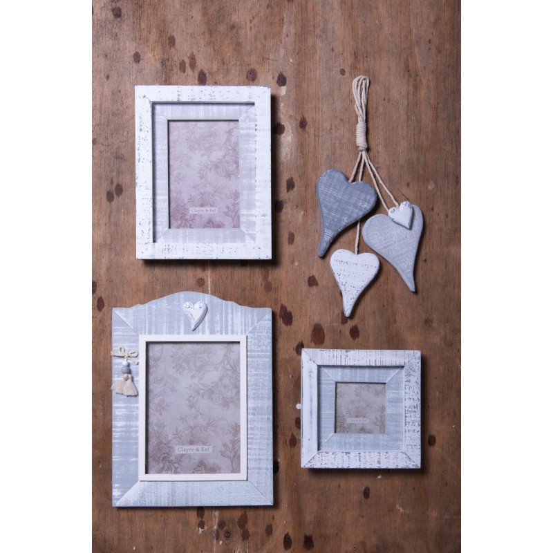 Clayre & Eef Photo Frame 13x18 cm Grey MDF Rectangle