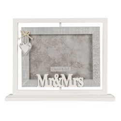 Clayre & Eef Photo Frame 18x13 cm Grey MDF Rectangle