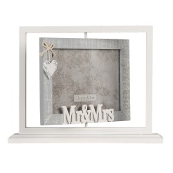 Clayre & Eef Cadre photo 18x13 cm Gris MDF Rectangle