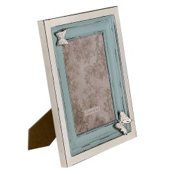 Clayre & Eef Cadre photo 13x18 cm Bleu Beige MDF Papillon