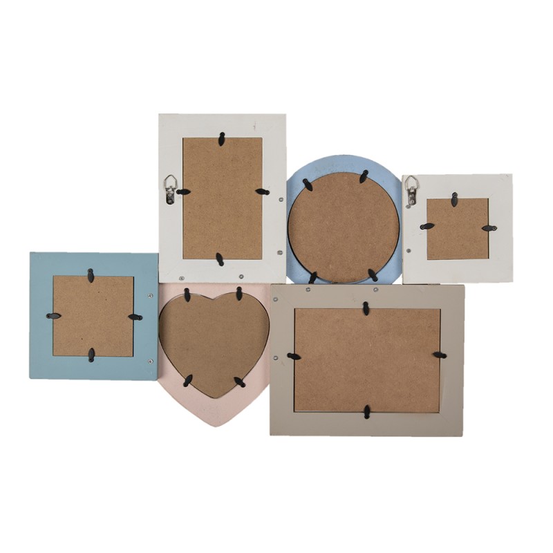 Clayre & Eef Fotolijst  Beige Blauw MDF