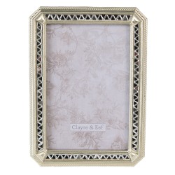 Clayre & Eef Cornice per foto 10x15 cm Color argento Plastica