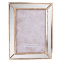 Clayre & Eef Photo Frame 13x18 cm Gold colored Plastic