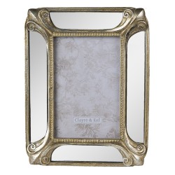 Clayre & Eef Bilderrahmen 10x15 cm Goldfarbig Kunststoff