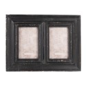 Clayre & Eef Cadre photo 10x15 cm (2) Noir Bois Rectangle