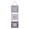 Clayre & Eef Cornice per foto 7x7 cm (3) Grigio Bianco Legno