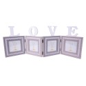 Clayre & Eef Photo Frame 10x10 cm (4) Grey White MDF Rectangle Love