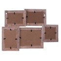 Clayre & Eef Cadre photo 10x10 / 18x13 / 13x9 / 10x15 / 15x10 cm Marron Blanc Bois