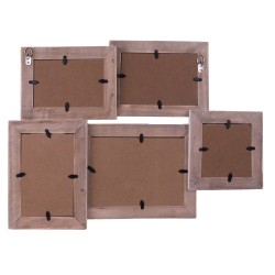 Clayre & Eef Bilderrahmen 10x10 / 18x13 / 13x9 / 10x15 / 15x10 cm Braun Weiß Holz