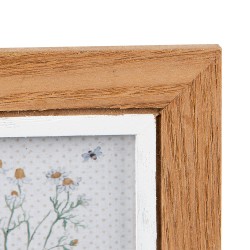 Clayre & Eef Fotolijst  7x10 cm Bruin Wit MDF Rechthoek