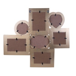 Clayre & Eef Bilderrahmen 10x10 / 10x15 / 15x10 / 9x9 cm Goldfarbig MDF