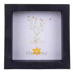 Clayre & Eef Fotolijst  10x10 cm Zwart MDF Vierkant