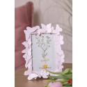 Clayre & Eef Cadre photo 10x15 cm Rose Plastique Verre