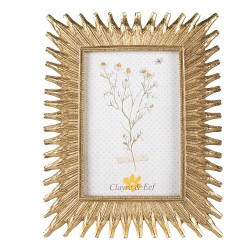 Clayre & Eef Photo Frame 10x15 cm Gold colored Plastic