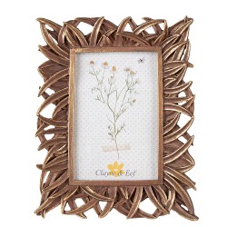 Clayre & Eef Photo Frame 10x15 cm Gold colored Plastic