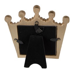 Clayre & Eef Photo Frame Crown 7x7 cm Gold colored Plastic