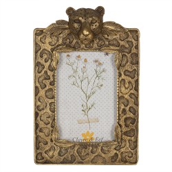 Clayre & Eef Bilderrahmen 10x15 cm Goldfarbig Polyresin