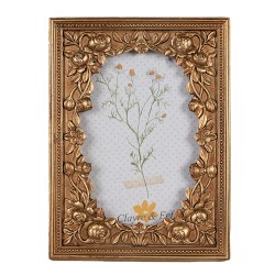 Clayre & Eef Bilderrahmen 13x18 cm Goldfarbig Kunststoff Glas Rechteck