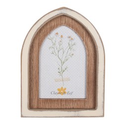 Clayre & Eef Fotolijst  10x15 cm Bruin Beige Houtproduct Rechthoek