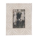 Clayre & Eef Fotolijst  10x15 cm Wit Beige Hout Glas Rechthoek