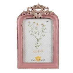 Clayre & Eef Photo Frame 13x18 cm Pink Plastic Glass