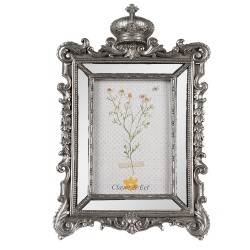 Clayre & Eef Photo Frame 13x18 cm Silver colored Plastic Glass