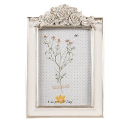 Clayre & Eef Photo Frame 10x15 cm White Plastic Glass